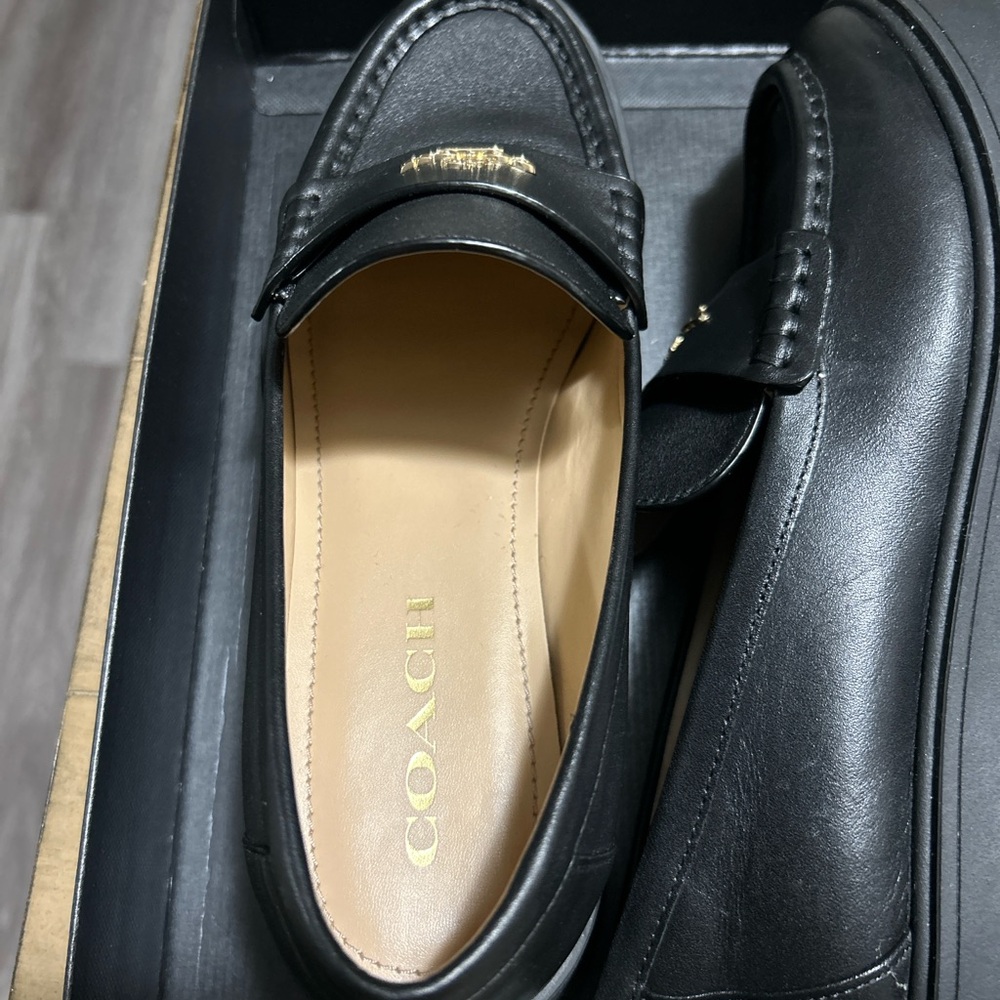 Coach Black Leather Loafers Ruthie Loafer - Picture 10 of 16
